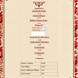 Pizza Plus - Menu 1