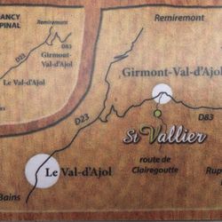 Auberge de la Ferme Saint Vallier - Carte de visite - verso - plan