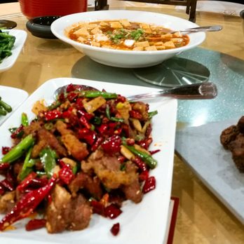 Sichuan Impression - 2nd visit already! Ma Po tofu veggies and of course the spare ribs again! - Szechuan Near Me - Alhambra, California