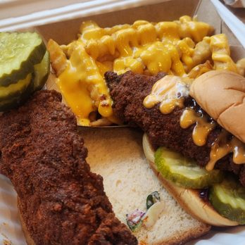 Dave's Hot Chicken - Slider + tendy meal and upgraded to cheese fries. - Chicken Shop Near Me - New York, New York