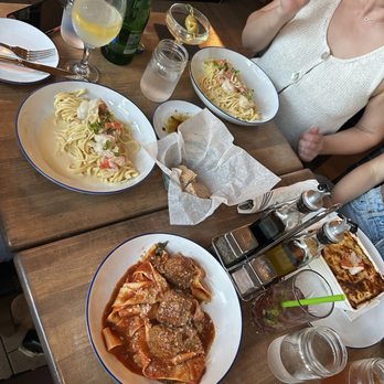 Basta - pappardelle pasta, 2 shrimp pasta specials and the shrimp lasagna - Salad Near Me - Thousand Oaks, California Basta - pappardelle pasta, 2 shrimp pasta specials and the shrimp lasagna - Salad Near Me - Thousand Oaks, California