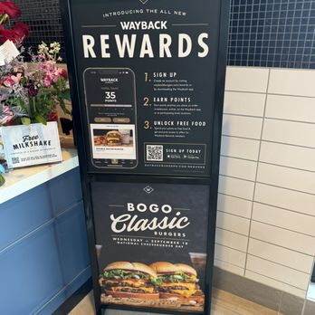Wayback Burgers - Great rewards program, and once you try the food, you'll want to get those points. - Burgers Near Me - Fishers, Indiana Wayback Burgers - Great rewards program, and once you try the food, you'll want to get those points. - Burgers Near Me - Fishers, Indiana
