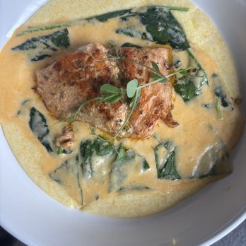 Poach Social - Salmon Polenta - Breakfast & Brunch Near Me - Atlanta, Georgia Poach Social - Salmon Polenta - Breakfast & Brunch Near Me - Atlanta, Georgia