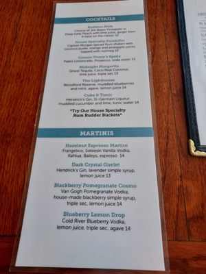 Menu photo 3 Rudders Public House Kittery, ME