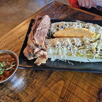 Whiskey 'N Rye Smokehouse - Grilled Caesar with Brisket...my side of beans is there too - Barbeque Near Me - Solvang, California Whiskey 'N Rye Smokehouse - Grilled Caesar with Brisket...my side of beans is there too - Barbeque Near Me - Solvang, California