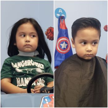 Cool Kids Cuts By Thao - My son's before and after photo. - Kids Hair Salons Near Me - Cypress, California Cool Kids Cuts By Thao - My son's before and after photo. - Kids Hair Salons Near Me - Cypress, California