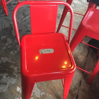 Roll Play - These red sad uncomfortable stools scream, cheap, hurry up and leave... Awkward for people to eat - Vietnamese Near Me - Vienna, Virginia