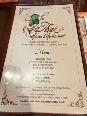 Menu photo 7 Thai Spices Restaurant Lodi, CA Menu photo 7 Thai Spices Restaurant Lodi, CA