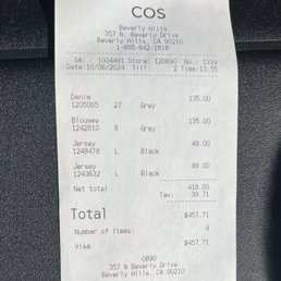 Receipt from our encounter. S.A. number at the top along with time stamps and site information. Receipt from our encounter. S.A. number at the top along with time stamps and site information.