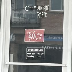 Champagne Taste - Store hours