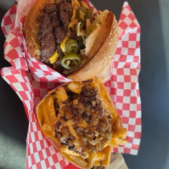 Sky Rocket Burger - My "Triple Rocket burger with added grilled jalapeños, onions, and a fried egg. With the "Rocket Fries." - Burgers Near Me - Lewisville, Texas Sky Rocket Burger - My "Triple Rocket burger with added grilled jalapeños, onions, and a fried egg. With the "Rocket Fries." - Burgers Near Me - Lewisville, Texas