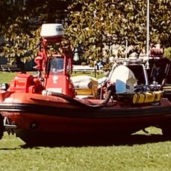 Allington fire department West Haven Connecticut - Land and sea recovery vehicle also officially known as the West Shore's amphibious marine unit.