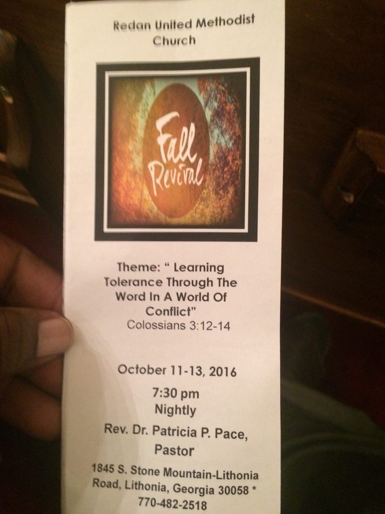 REDAN UNITED METHODIST CHURCH 1849 Stone Mountain Lithonia Rd