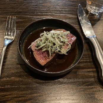 Sparrow + Wolf - Mishima wagyu ribeye with tosazu sauce - New American Near Me - Las Vegas, Nevada