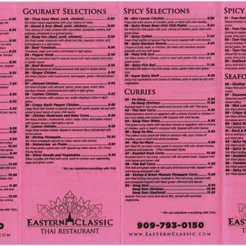 Eastern Classic Thai Restaurant - Eastern Classic Thai Restaurant Menu (page 2) - Thai Near Me - Redlands, California Eastern Classic Thai Restaurant - Eastern Classic Thai Restaurant Menu (page 2) - Thai Near Me - Redlands, California
