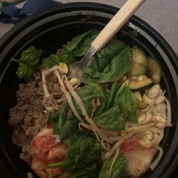 Bowl with beef