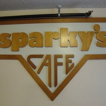 Sparky's Cafe - Wooden plaque on the wall - cool! - Breakfast & Brunch Near Me - Anoka, Minnesota
