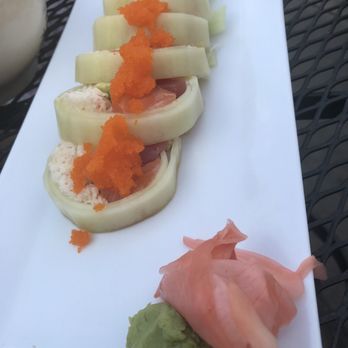 Wasabi - Cucumber wrapped roll - Japanese Near Me - Fayetteville, Arkansas Wasabi - Cucumber wrapped roll - Japanese Near Me - Fayetteville, Arkansas
