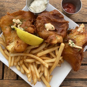 Red House - Fish and chips! - New American Near Me - Cambridge, Massachusetts
