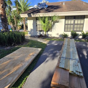 Right Call Roofing - Before work, materials delivered and placed with care - Roofing Near Me - Lake Worth, Florida Right Call Roofing - Before work, materials delivered and placed with care - Roofing Near Me - Lake Worth, Florida