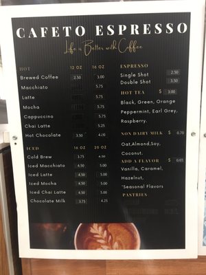 Menu photo 1 Cafeto Espresso Doswell, VA Menu photo 1 Cafeto Espresso Doswell, VA