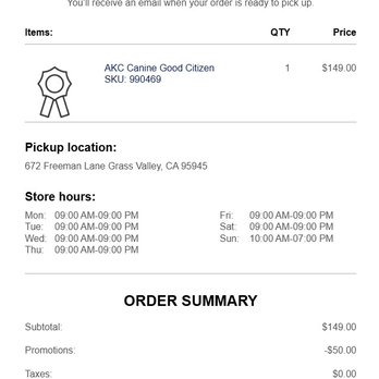 Petco - Receipt - Pet Groomers Near Me - Grass Valley, California Petco - Receipt - Pet Groomers Near Me - Grass Valley, California