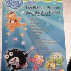 The Bubbles Factory - Party details