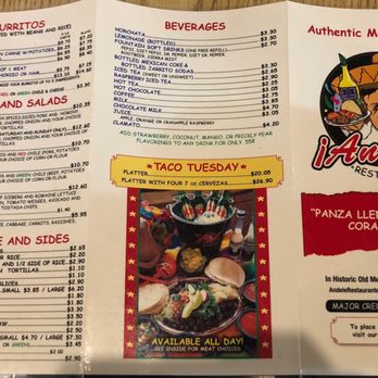 Andele Restaurant - 12/2022 menu prices - Mexican Near Me - Mesilla, New Mexico Andele Restaurant - 12/2022 menu prices - Mexican Near Me - Mesilla, New Mexico