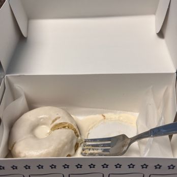 Parlor Doughnuts - Gluten Gluten-Free/Vegan Doughnut with vanilla icing - Coffee & Tea Near Me - Panama City Beach, Florida