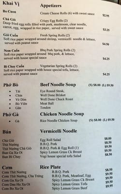 Menu photo 8 Pho Vietnam Raleigh, NC