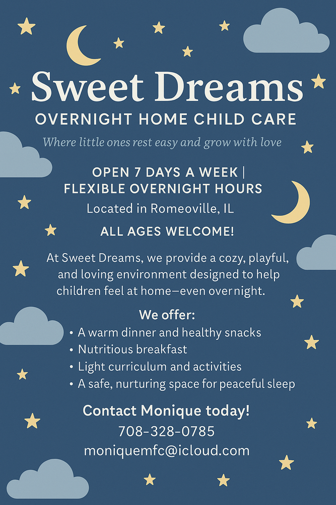 Sweet Dreams - childcare center in Romeoville, IL