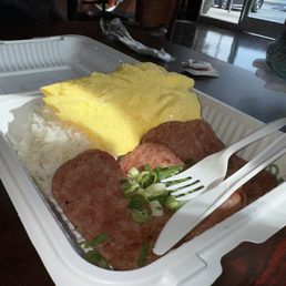 Spam and eggs with rice Spam and eggs with rice