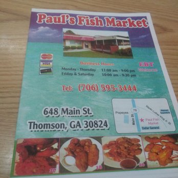 Paul's Fish Market - Fresh cooked food - Seafood Markets Near Me - Thomson, Georgia Paul's Fish Market - Fresh cooked food - Seafood Markets Near Me - Thomson, Georgia