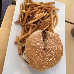 Kids burger and fries....HUGE!