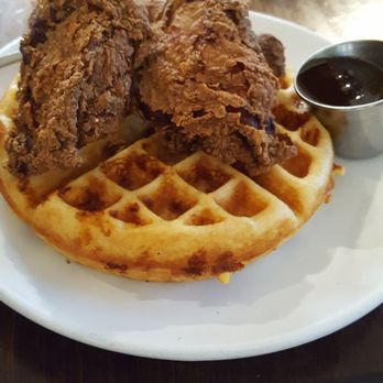 Friedman's - Cheddar chicken n waffles habenero syrup. OFFICIAL. Well seasoned. - Breakfast & Brunch Near Me - New York, New York Friedman's - Cheddar chicken n waffles habenero syrup. OFFICIAL. Well seasoned. - Breakfast & Brunch Near Me - New York, New York