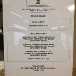 Healing Foundations - Fees