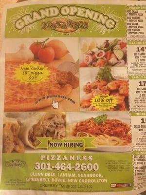 Menu photo 3 Pizzaness Glenn Dale, MD