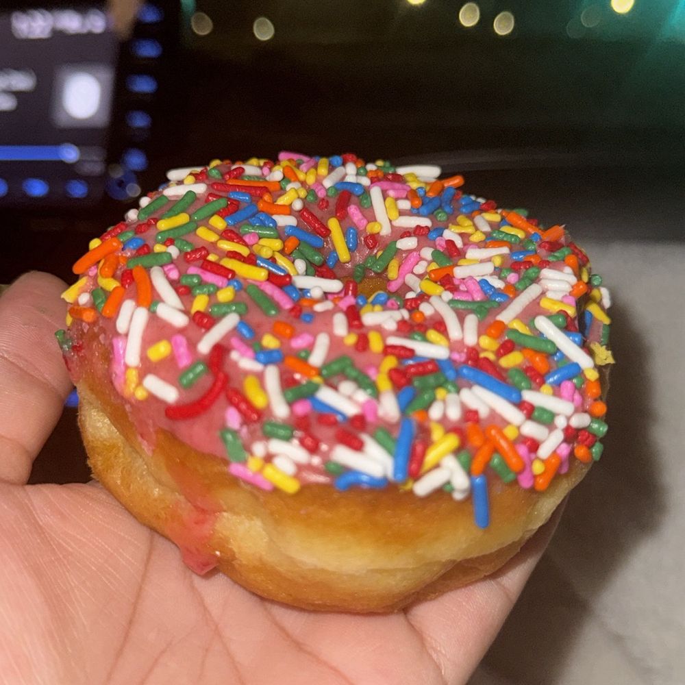 Pink sprinkle donut!