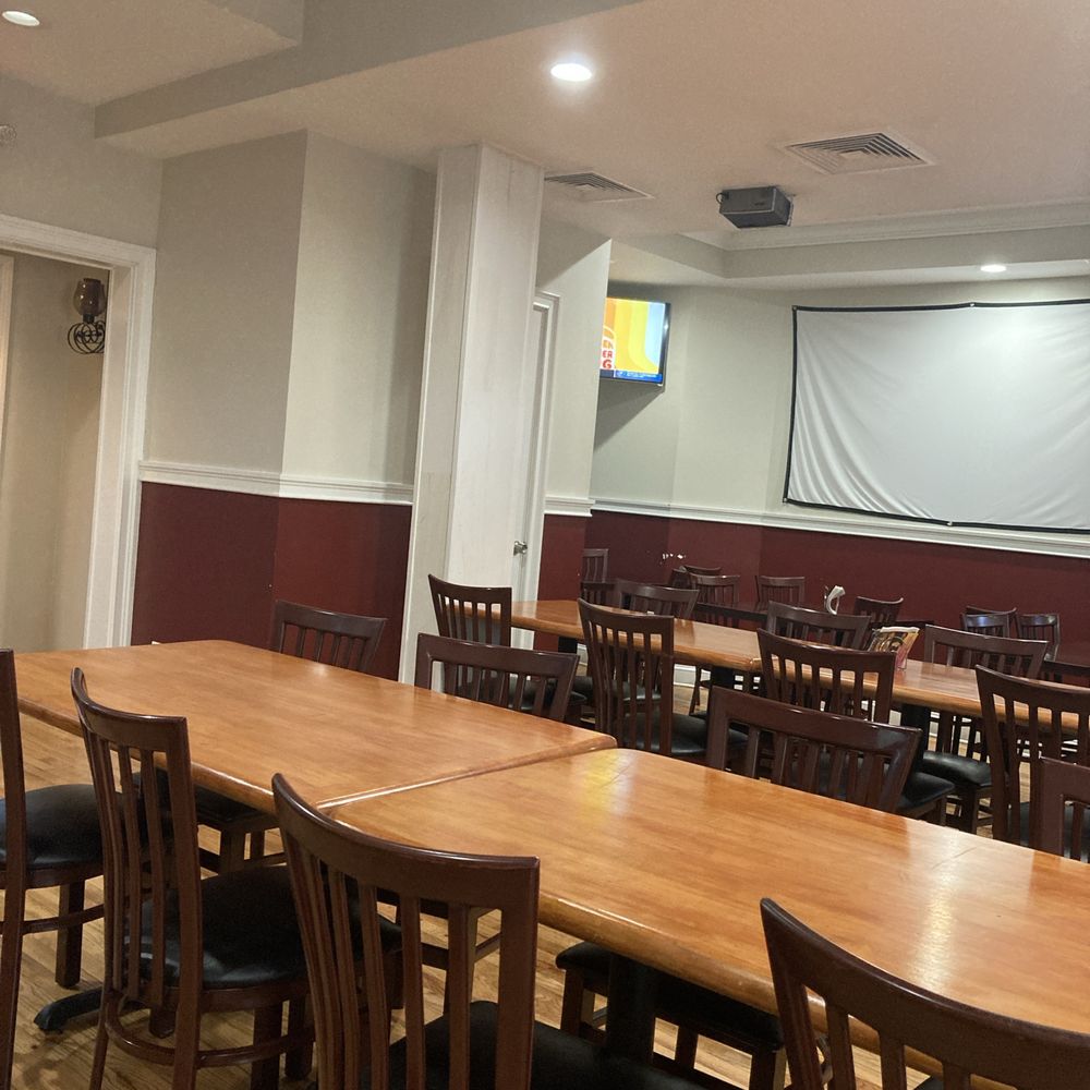 TV showing soccer in the dining room, can't expect anything else TV showing soccer in the dining room, can't expect anything else