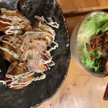 Tojo Kitchen - Takoyaki and side of Pork Chashu Don - Ramen Near Me - Paramus, New Jersey
