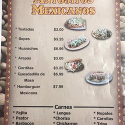 Restaurante Y  Taqueria Mary - Menu
