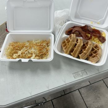 Royal Grill Restaurant - Waffle breakfast with a side of hash browns. - American Near Me - Detroit, Michigan Royal Grill Restaurant - Waffle breakfast with a side of hash browns. - American Near Me - Detroit, Michigan