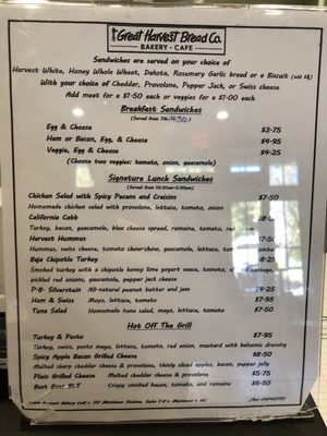 Menu photo 2 Great Harvest Bread Company Matthews, NC Menu photo 2 Great Harvest Bread Company Matthews, NC