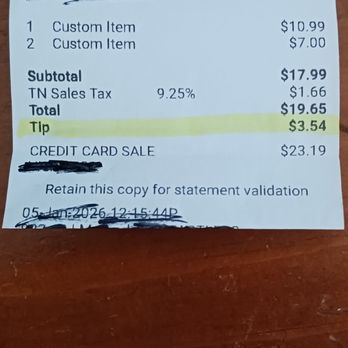 Elidios's Pizza - See automatic TIP charge added to the bill without my knowledge until I reviewed it today. - Pizza Near Me - Knoxville, Tennessee Elidios's Pizza - See automatic TIP charge added to the bill without my knowledge until I reviewed it today. - Pizza Near Me - Knoxville, Tennessee