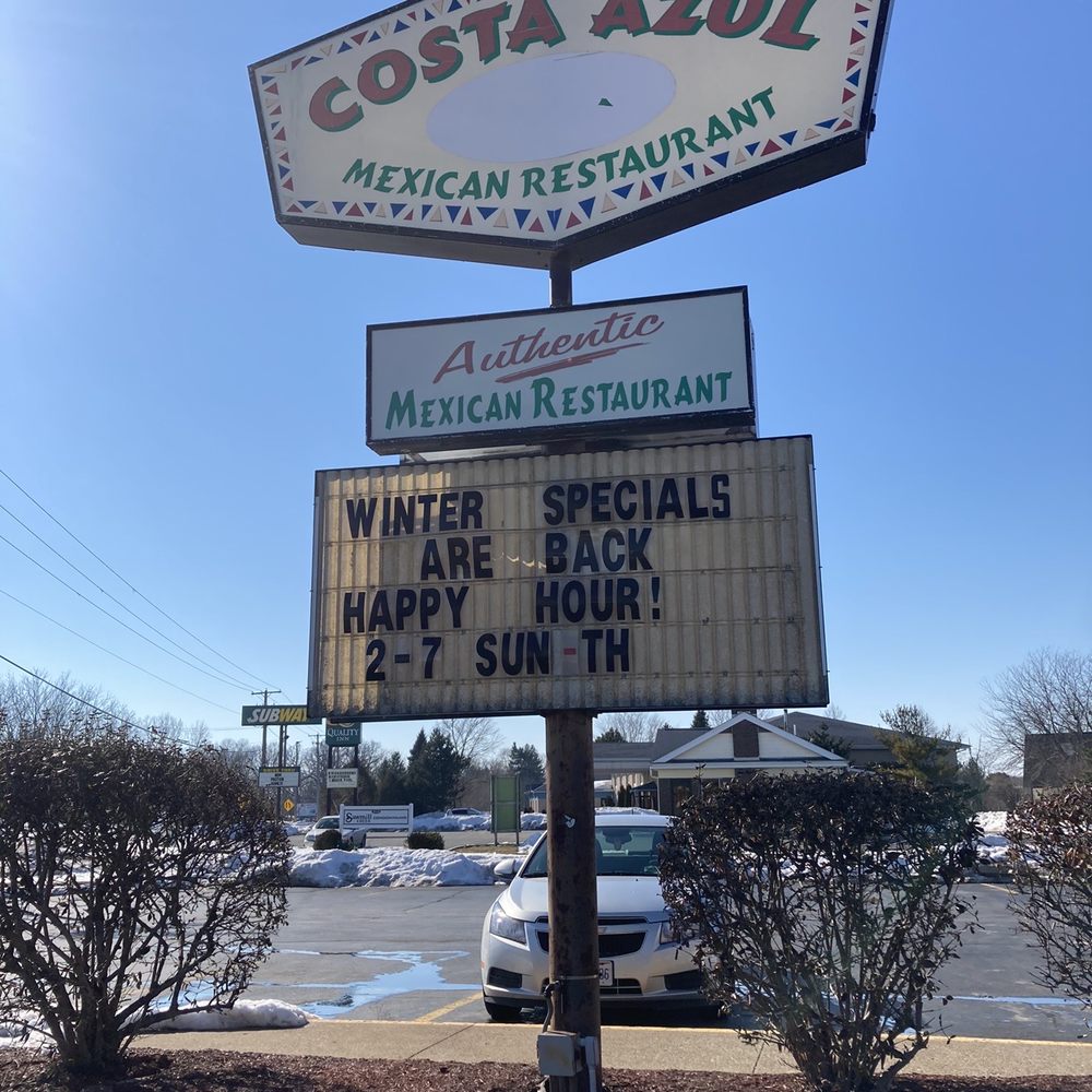 Costa Azul Mexican Restaurant - Signage - Mexican Near Me - Huron, Ohio