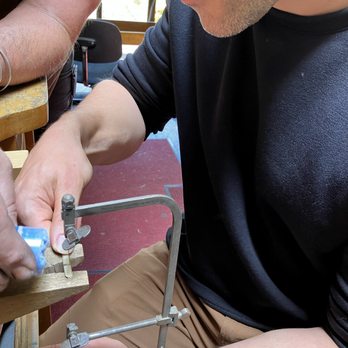 Diy Wedding Rings - sawing the gold strip - Art Classes Near Me - San Francisco, California Diy Wedding Rings - sawing the gold strip - Art Classes Near Me - San Francisco, California