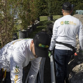 GC Solar and Electric - Trenches dug up to run conduit and electrical. - Solar Installation Near Me - Miami, Florida GC Solar and Electric - Trenches dug up to run conduit and electrical. - Solar Installation Near Me - Miami, Florida