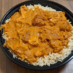 Plates & Bowls - Butter chicken black bowl. It's BOGO on Uber Eats.