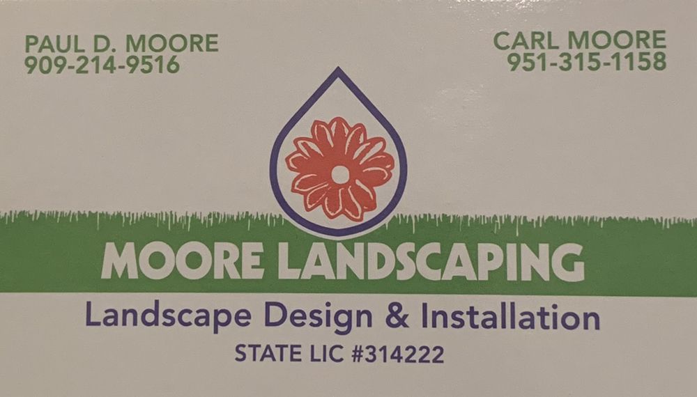 MOORE LANDSCAPING Updated September 2024 18715 Granite Ave