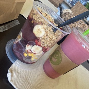 The Toss Up - Açaí bowl & strawberry banana smoothie w/ oat milk - Salad Near Me - Gardena, California The Toss Up - Açaí bowl & strawberry banana smoothie w/ oat milk - Salad Near Me - Gardena, California